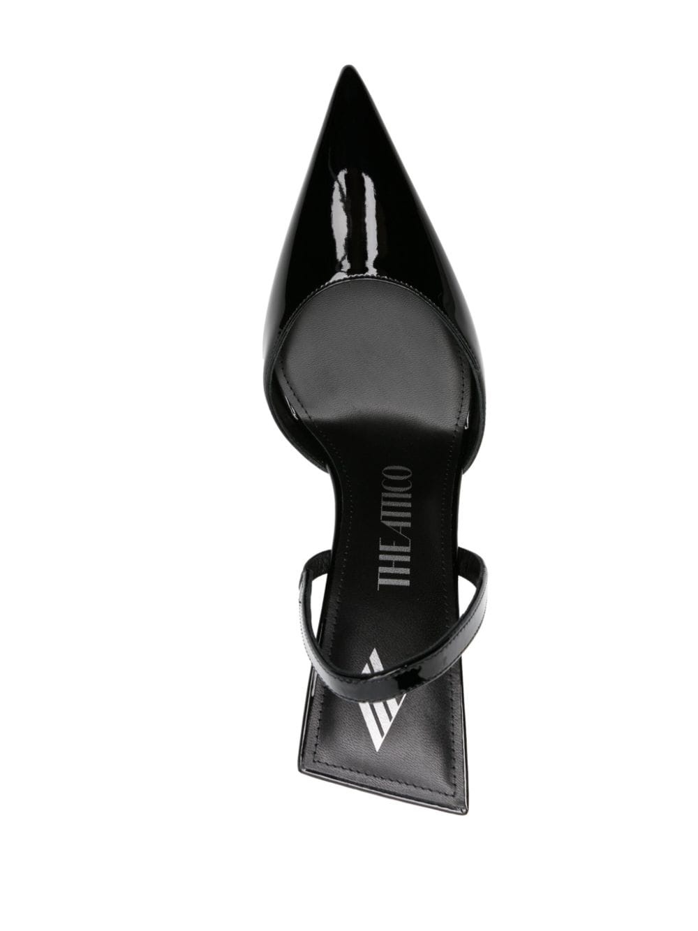 100mm patent-finish pointed-toe mules - 4