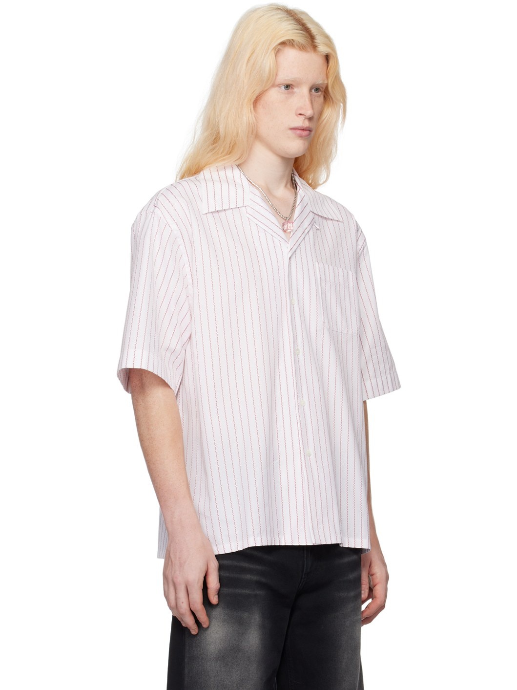 White Striped Shirt - 2