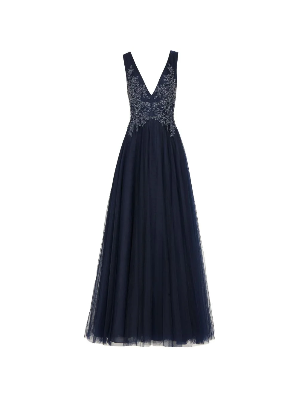 Graciella floral-appliqué V-neck maxi dress - 1