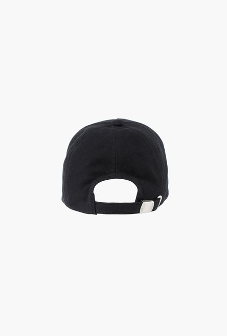 Black cotton cap with golden Balmain Paris logo - 2