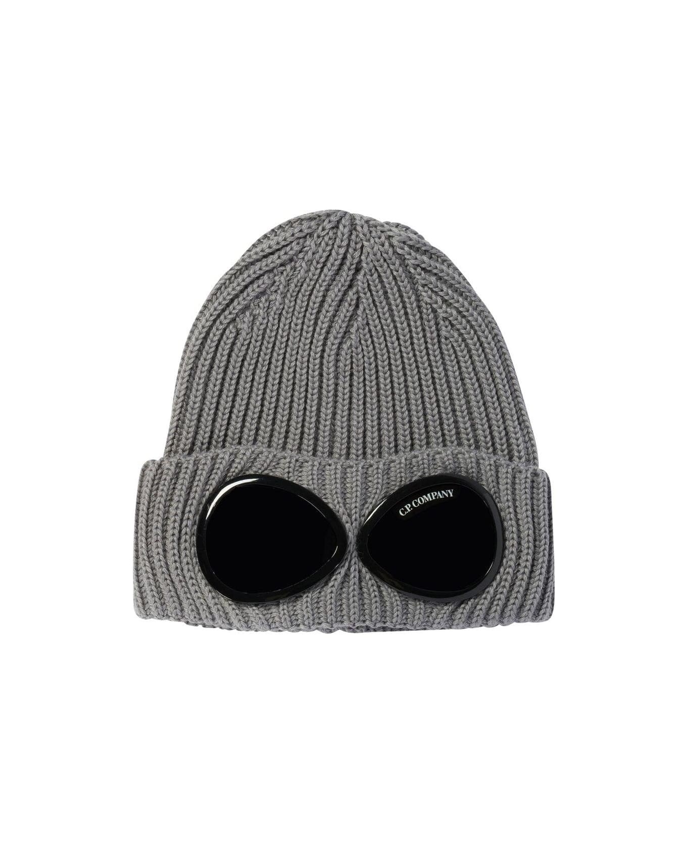 Goggle Detailed Turn-up Hem Beanie - 1