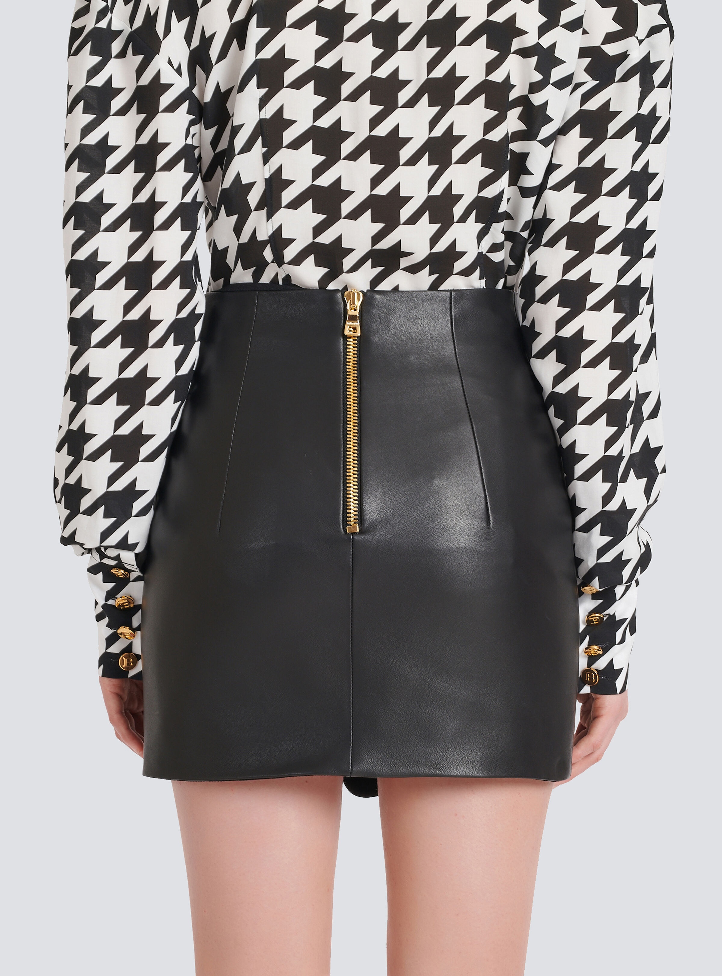 Short leather skirt - 8
