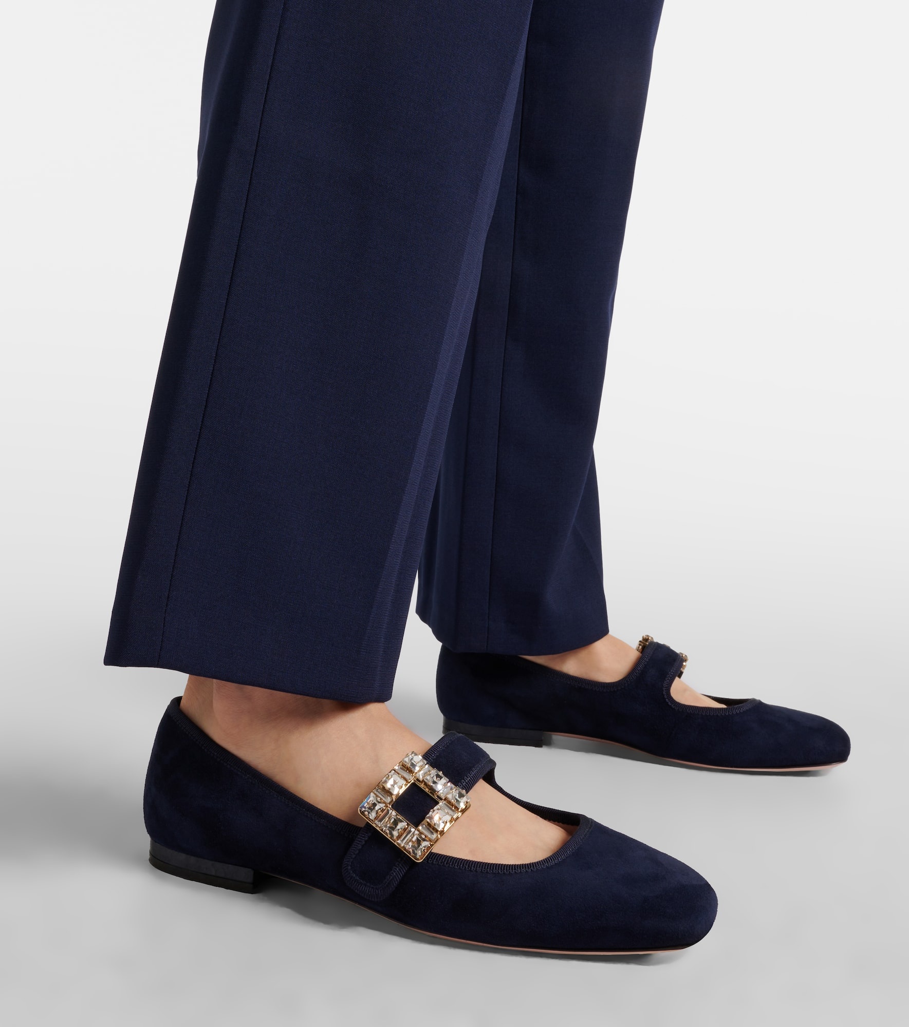 Très Vivier suede Mary Jane flats - 4