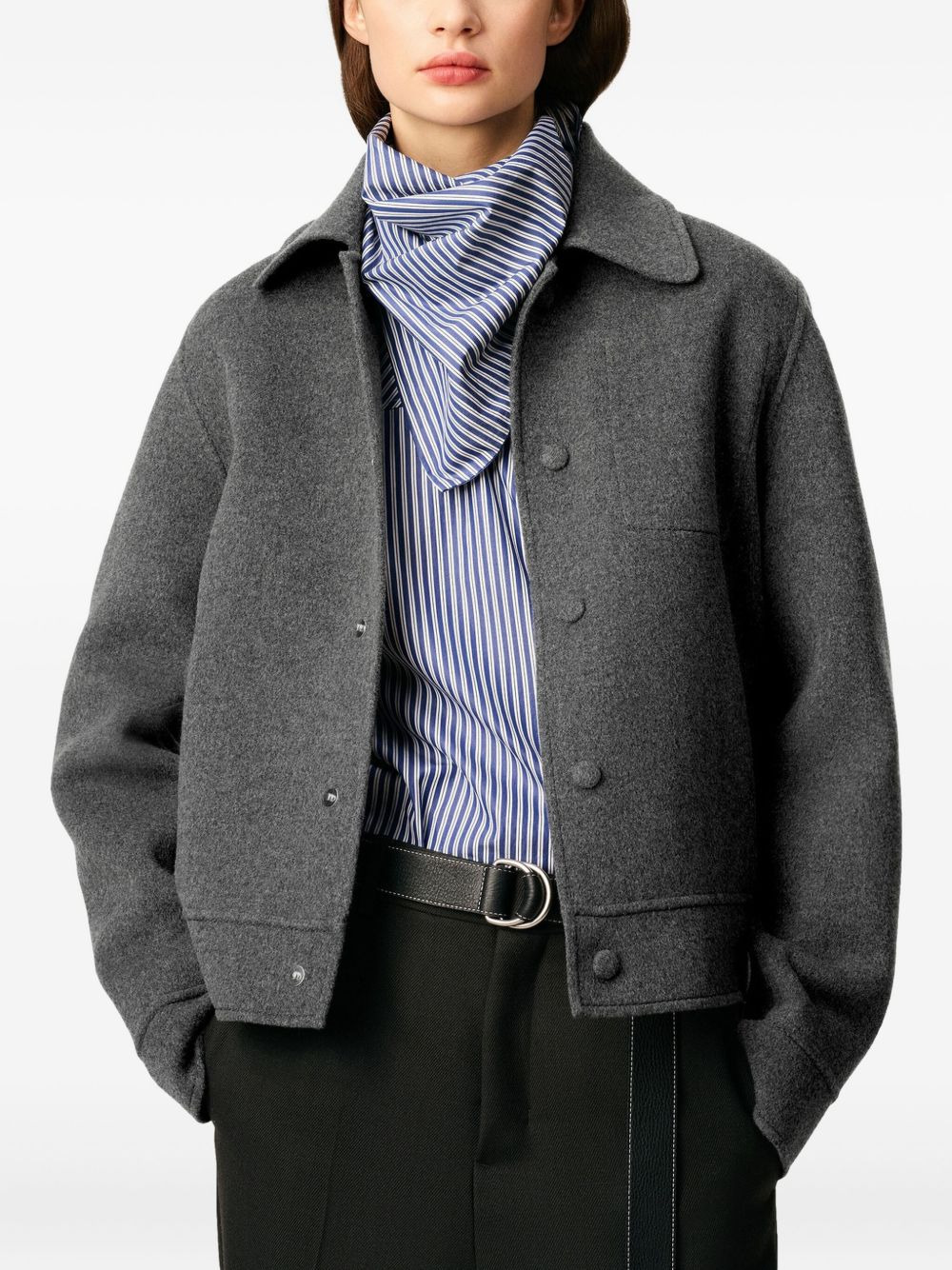 buttoned boxy jacket - 5