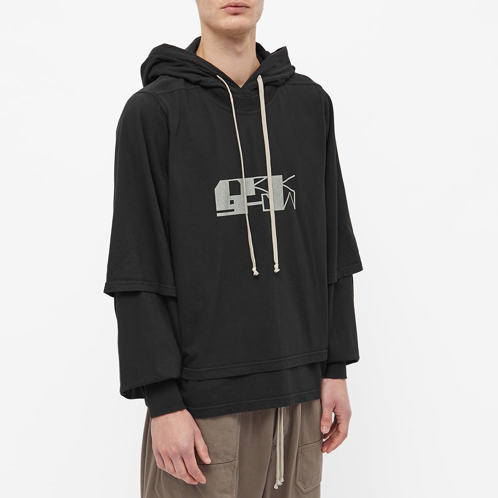 Rick Owens DRKSHDW Lightweight Layered Logo Hoody - 4