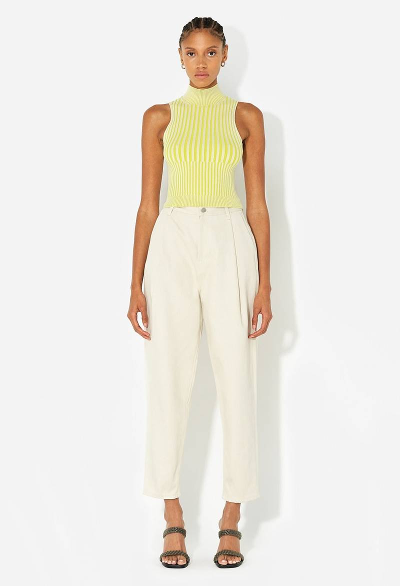 John Elliott SILK COTTON RIB MOCK NECK TOP outlook