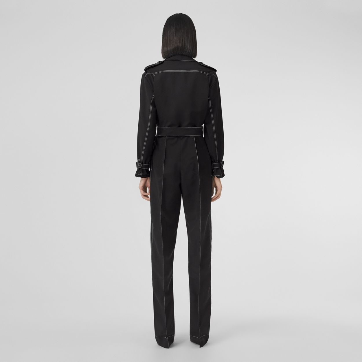 Long-sleeve Mohair Wool Jumpsuit - 4