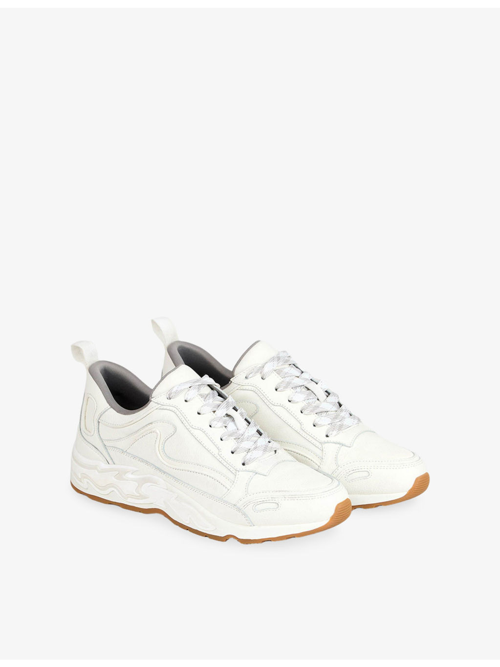 Flame Leather Low-Top Trainers - 4