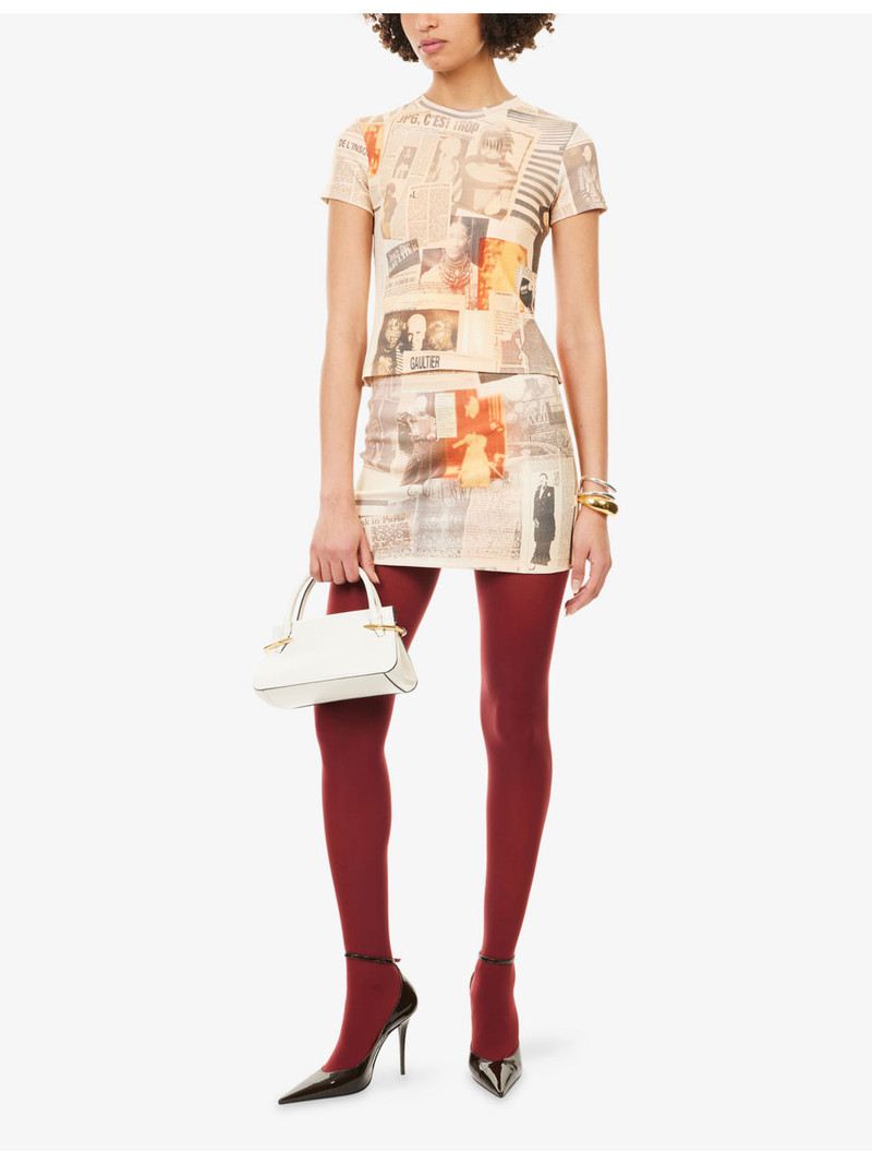 Jean Paul Gaultier Ribbed Printed Stretch-Cotton T-Shirt outlook