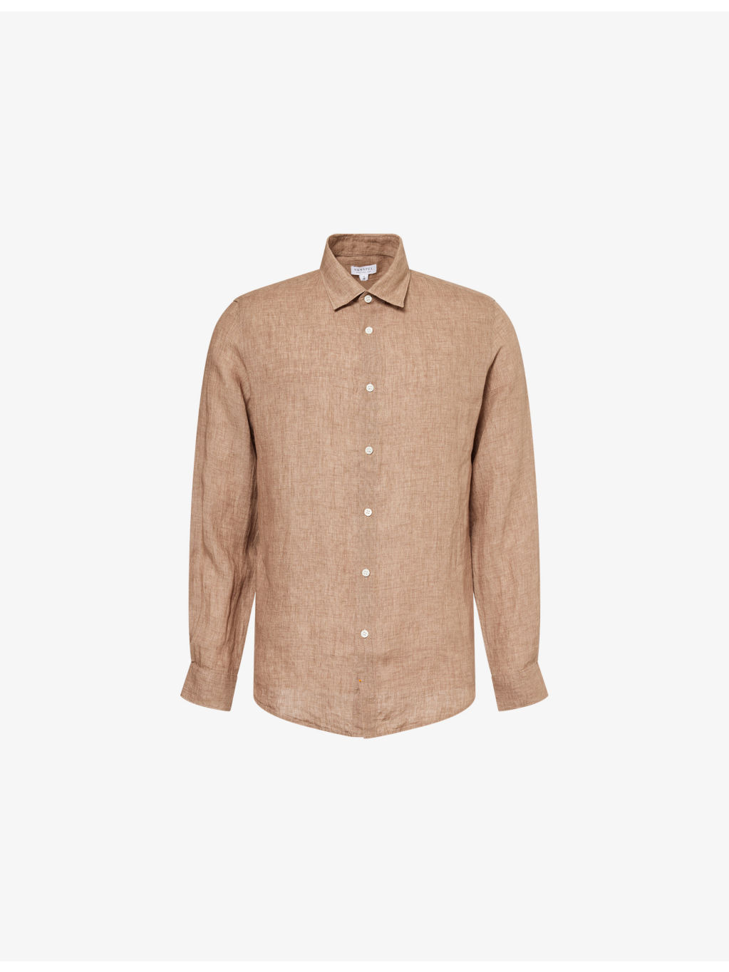 Relaxed-Fit Long-Sleeve Linen Shirt - 1