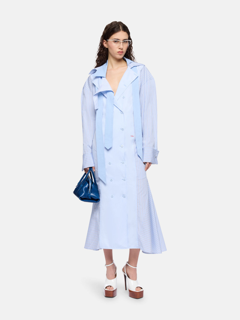 THE ATTICO BLUE MIDI SHIRT DRESS outlook