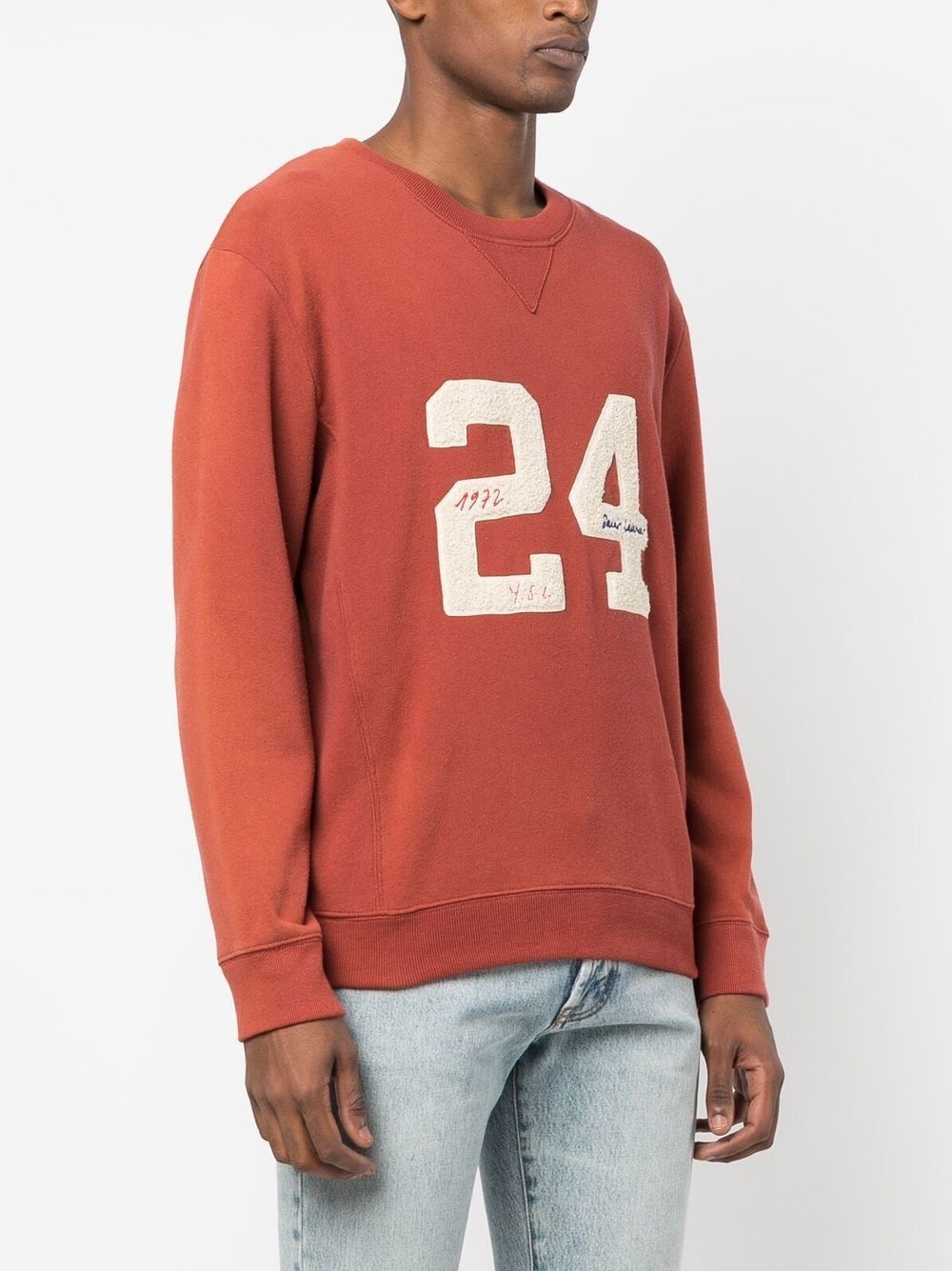 logo embroidery cotton sweatshirt - 3