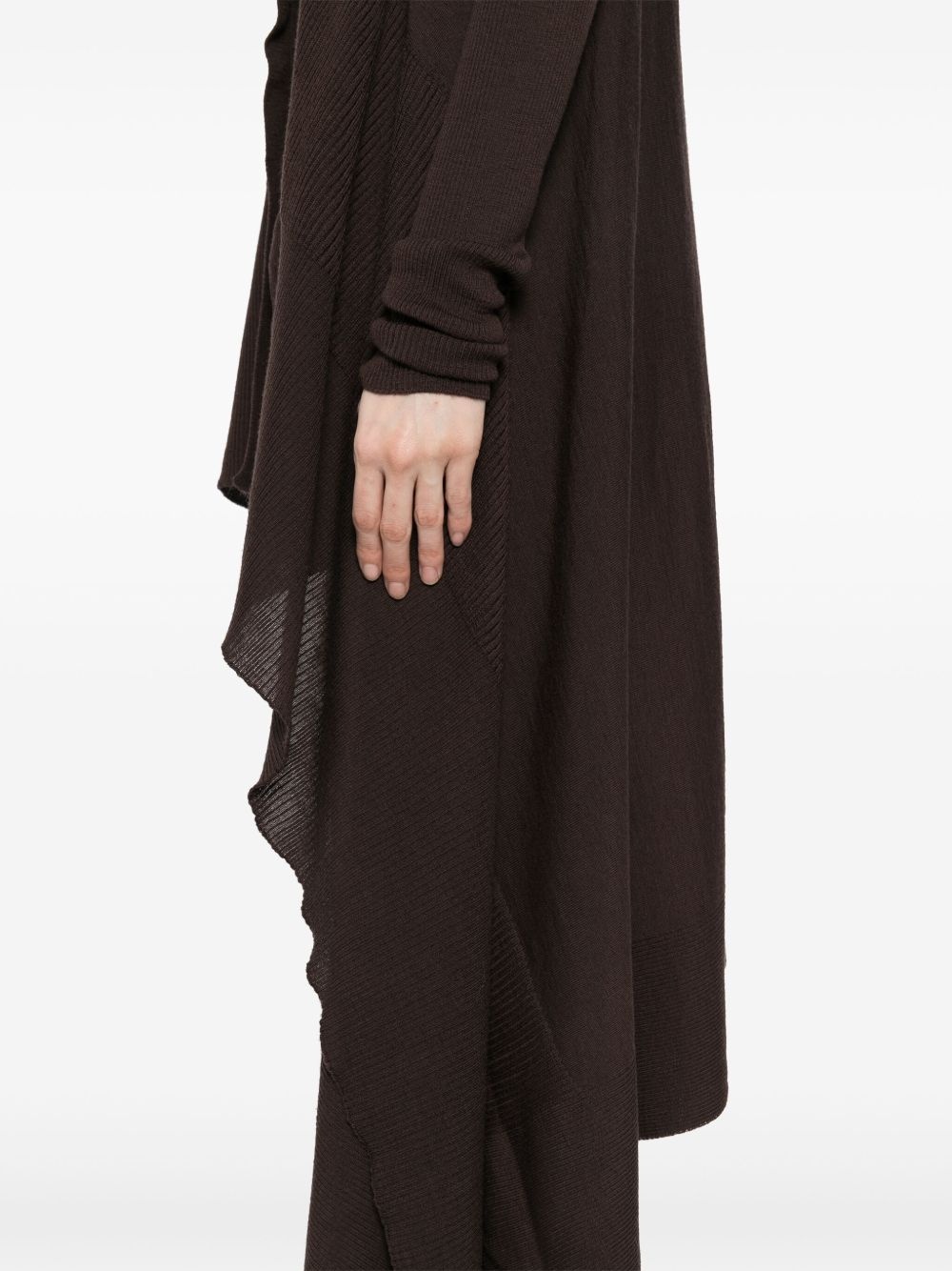 tied long wrap coat - 5