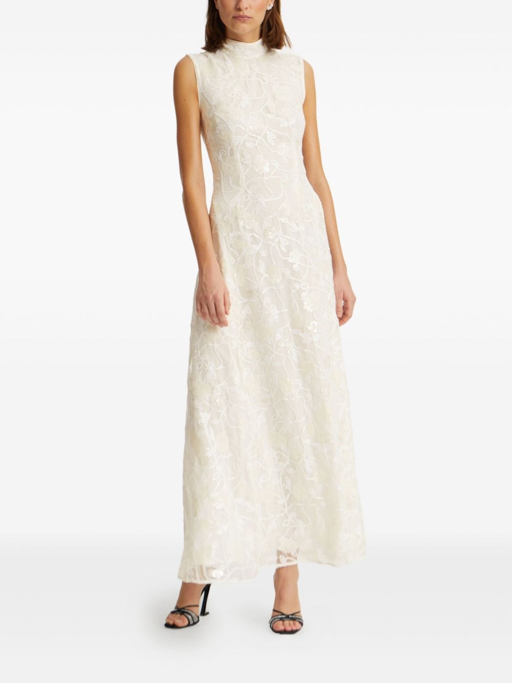 sequin-lace maxi dress - 2