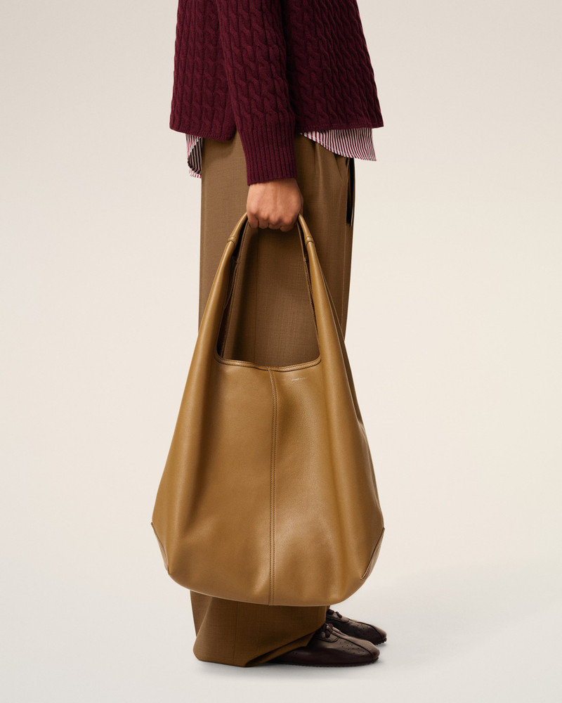 AMI Paris YELLOW SUPPLE LEATHER ETIENNE HOBO BAG outlook