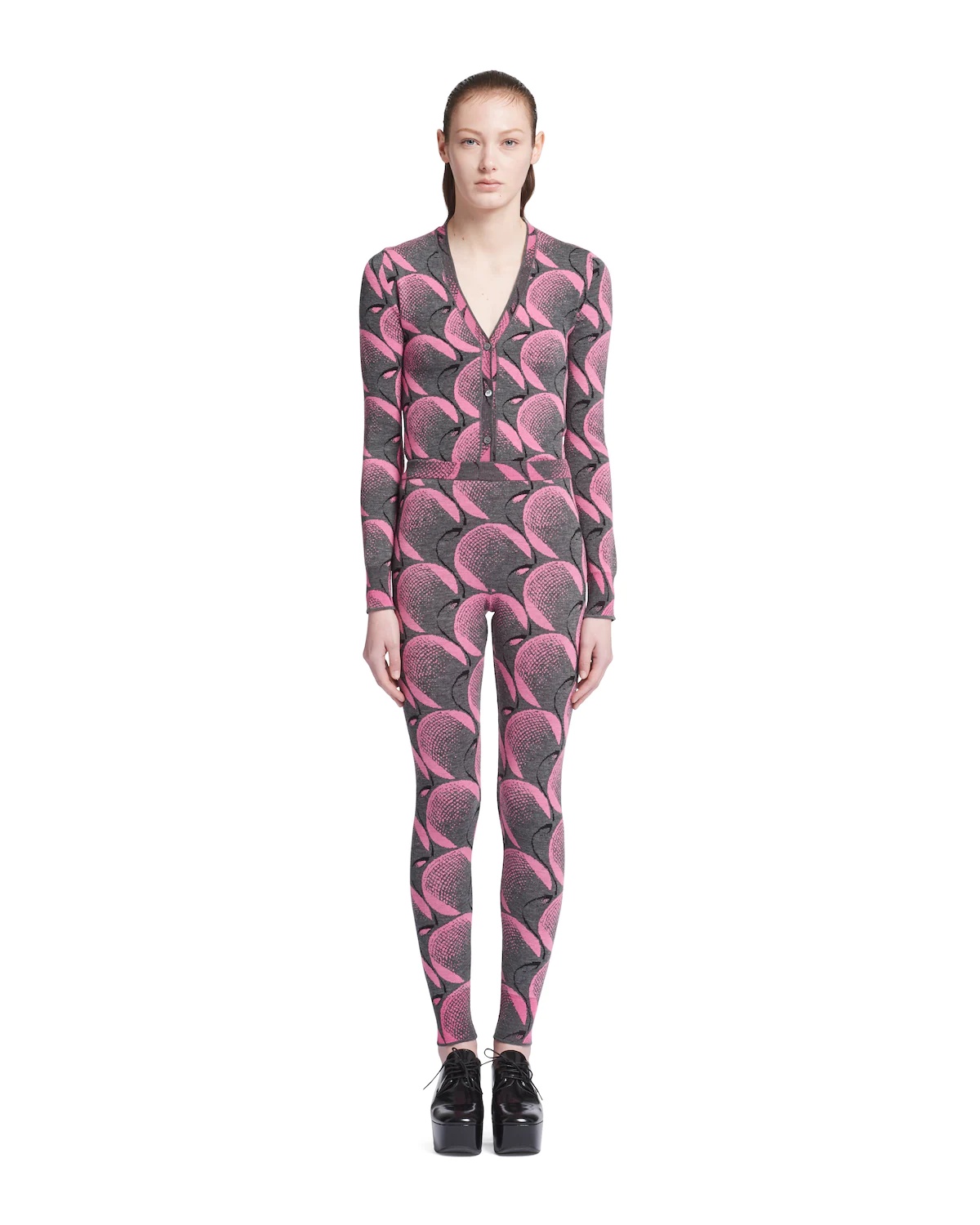 Superfine wool jacquard leggings - 2