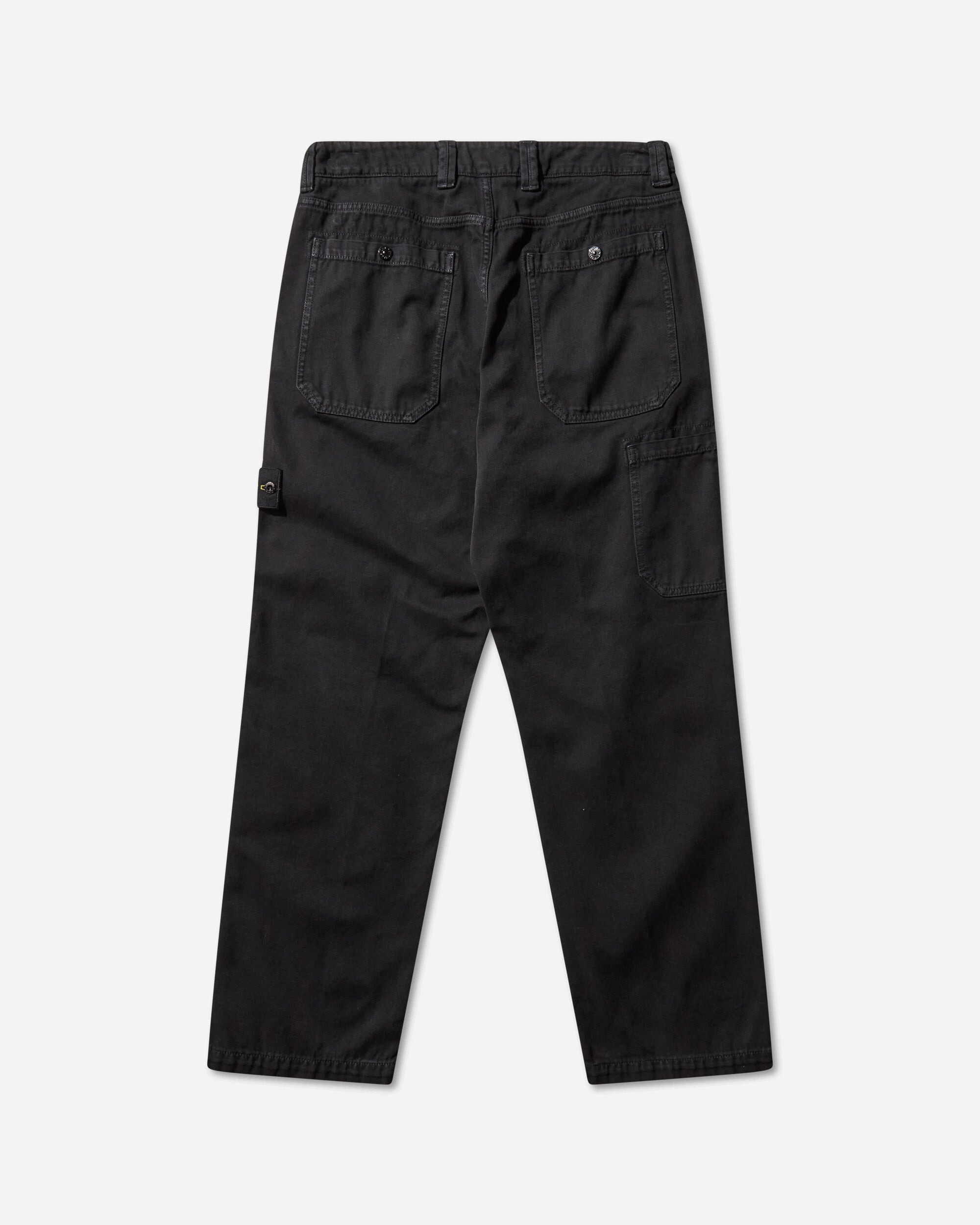 Men's Broken Twill 'OLD' Effect Pants Black - 2
