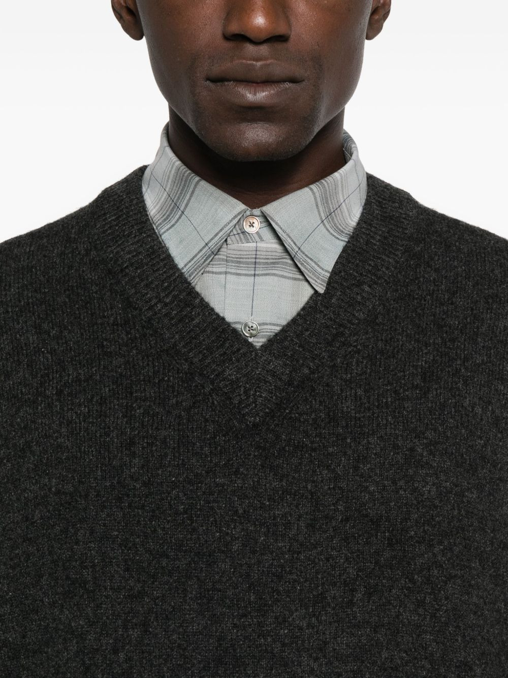 v-neck wool sweater - 5
