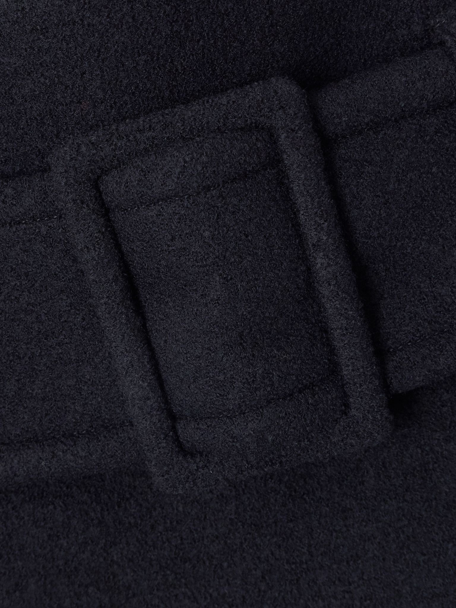 Belted wool mini skirt Black - 5