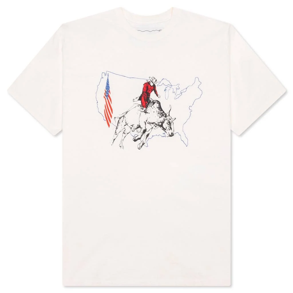 BULLRIDER USA TEE - BONE - 1