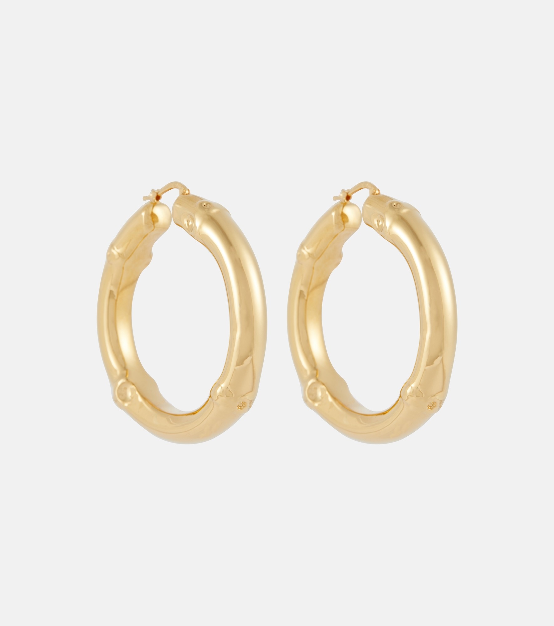 Bamboo hoop earrings - 1