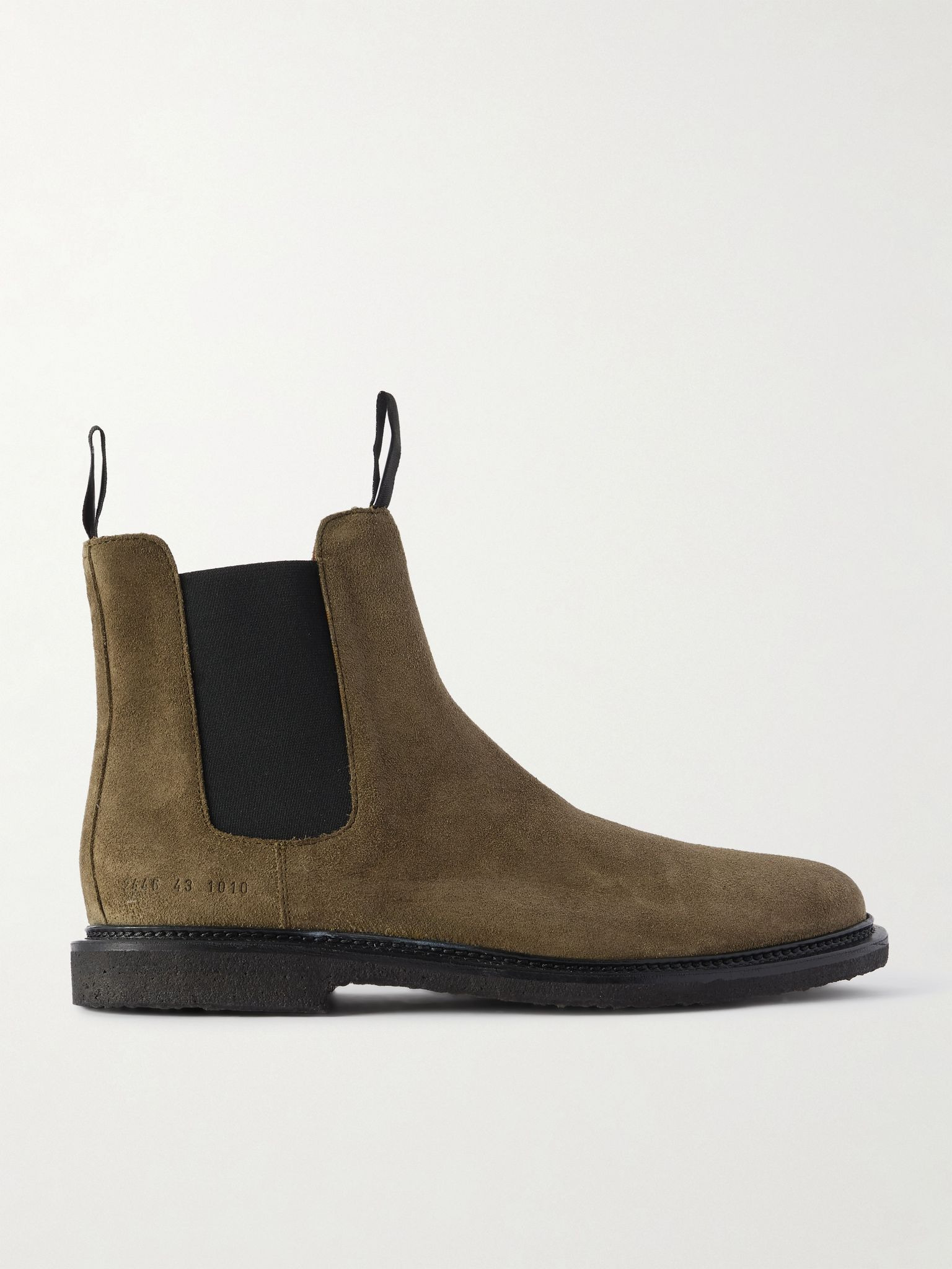Waxed-Suede Chelsea Boots Green - 1