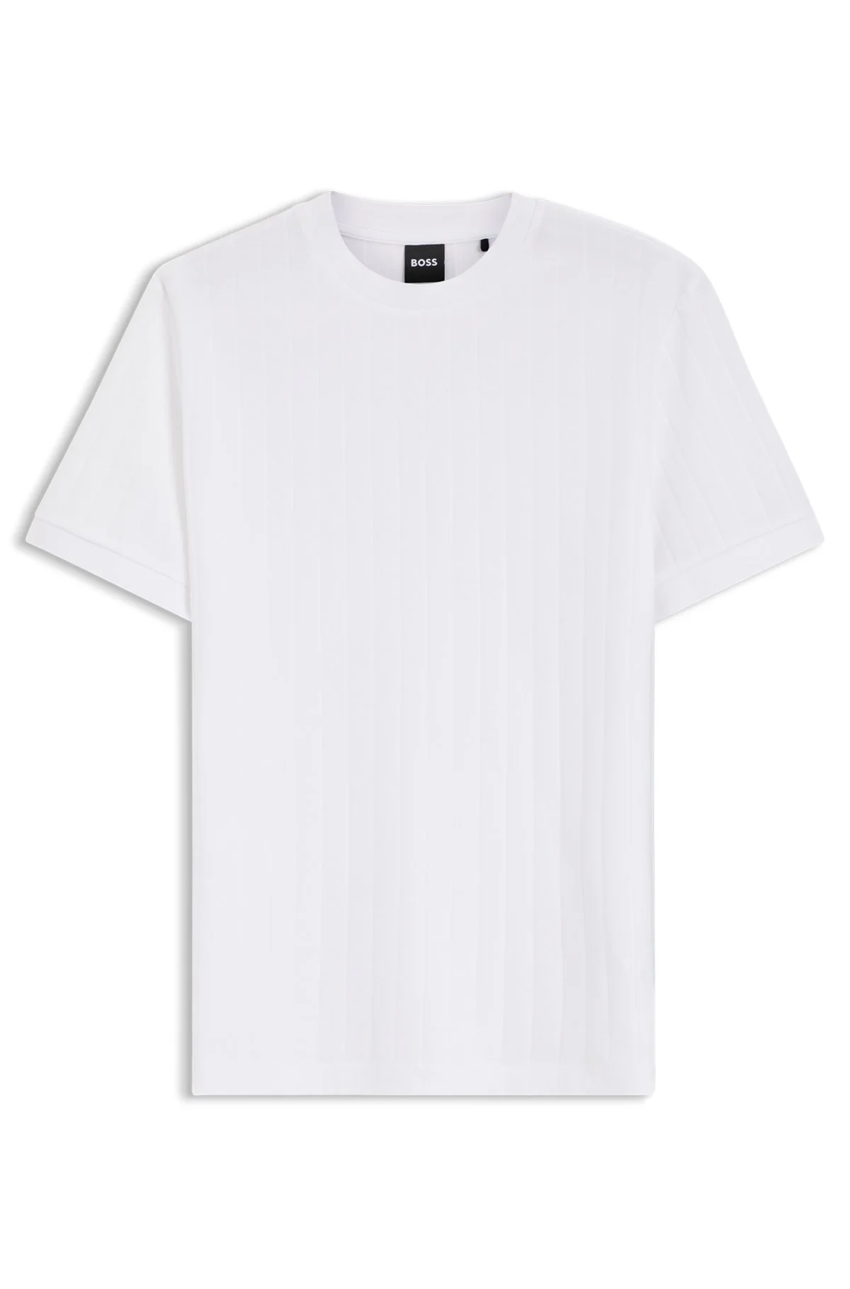 VERTICAL-STRIPE T-SHIRT IN MERCERISED COTTON - 1