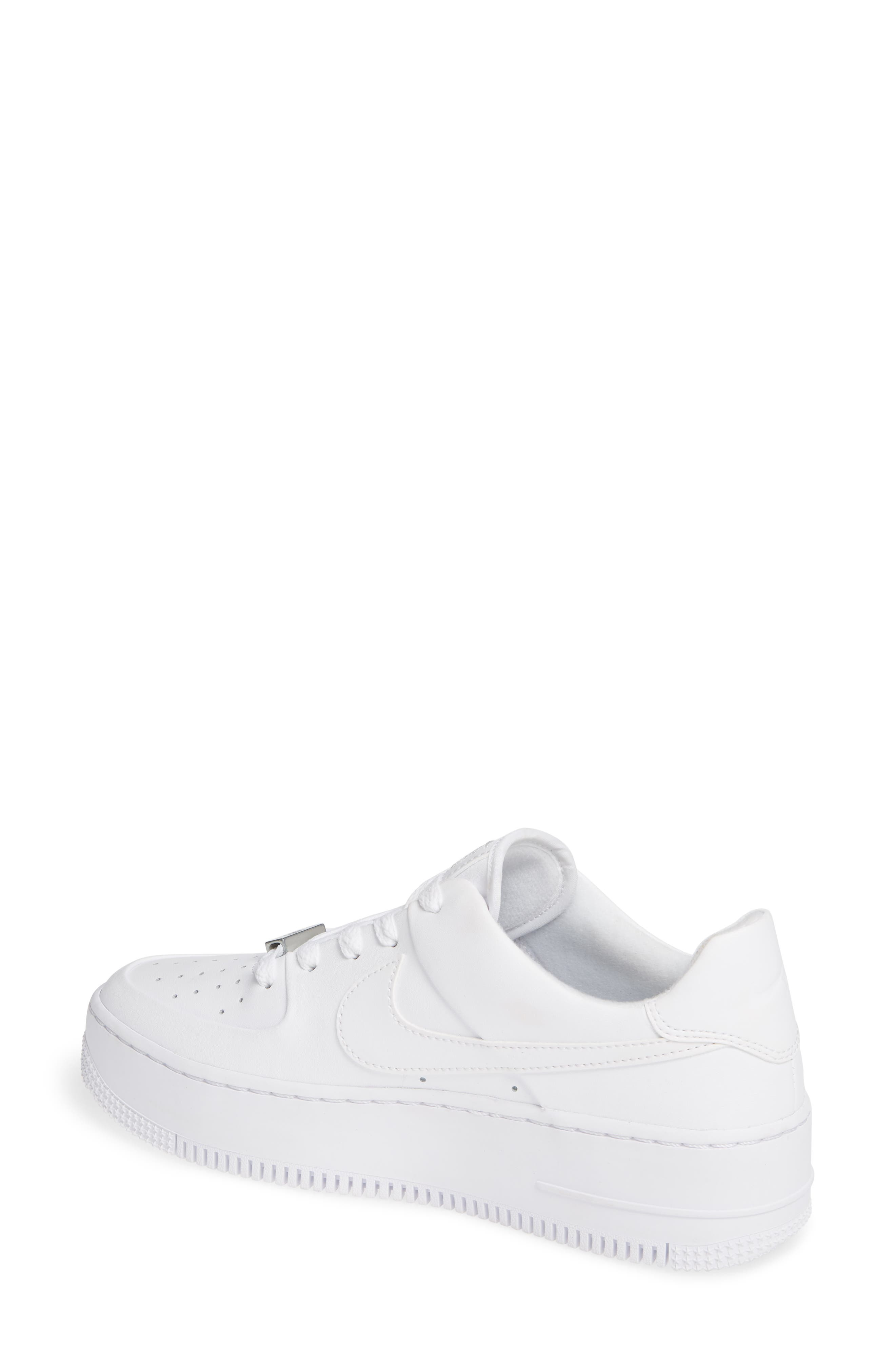 Nike Air Force 1 Sage Low Platform Sneaker in White/White/White at Nordstrom - 2