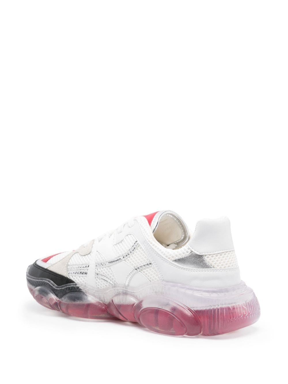 transparent-sole mesh sneakers - 3