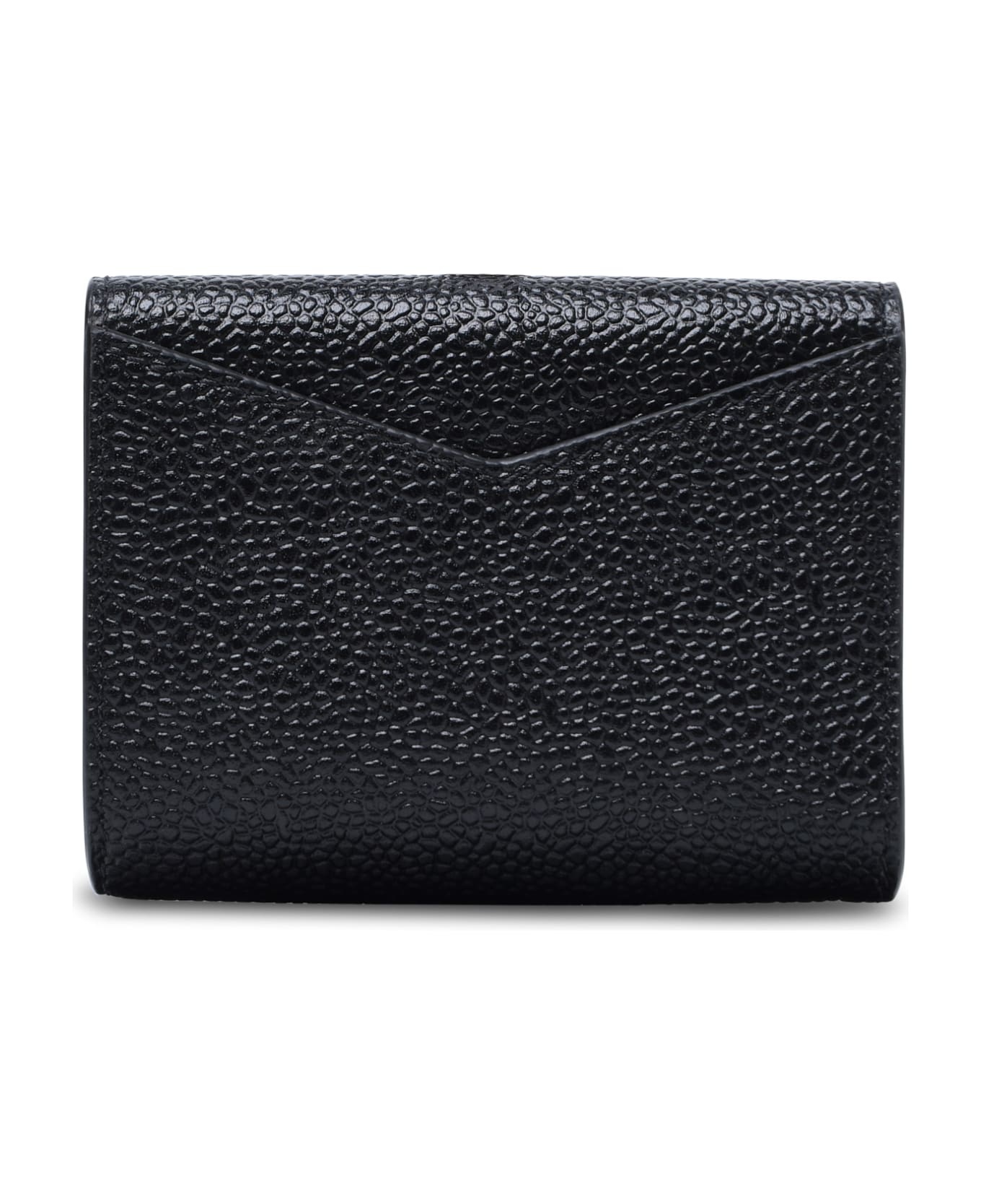 Black Grained Leather Purse - 3