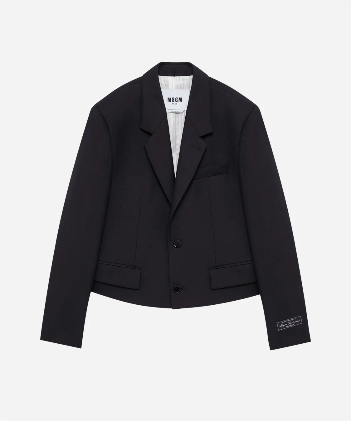 Single-breasted cropped jacket - 1