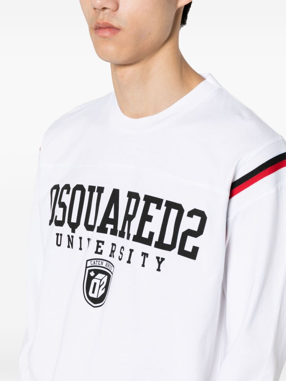 stripe-detail long-sleeve T-shirt - 5