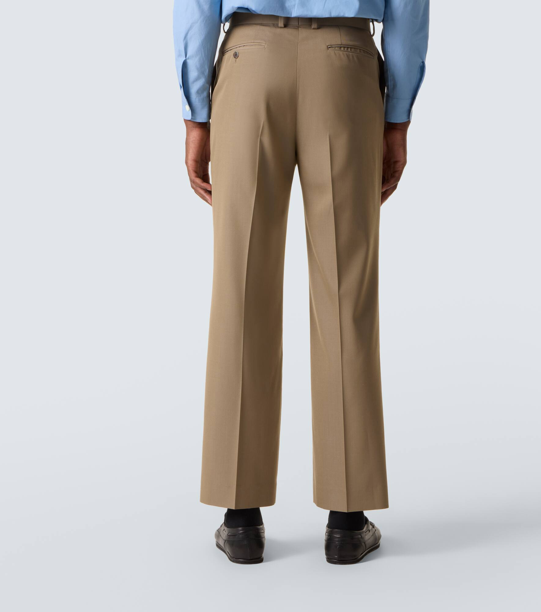 Wool gabardine suit pants - 4