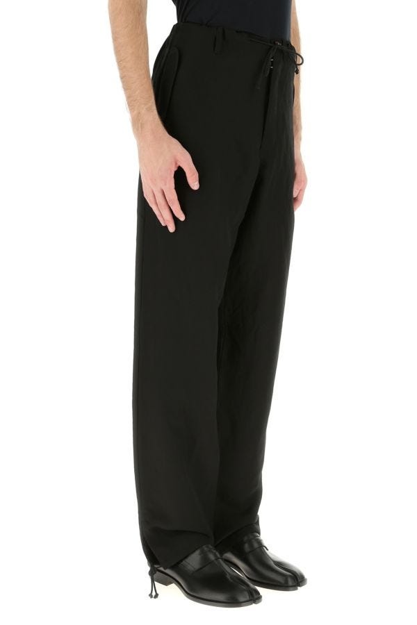 MAISON MARGIELA Black Linen Blend Pant - 3