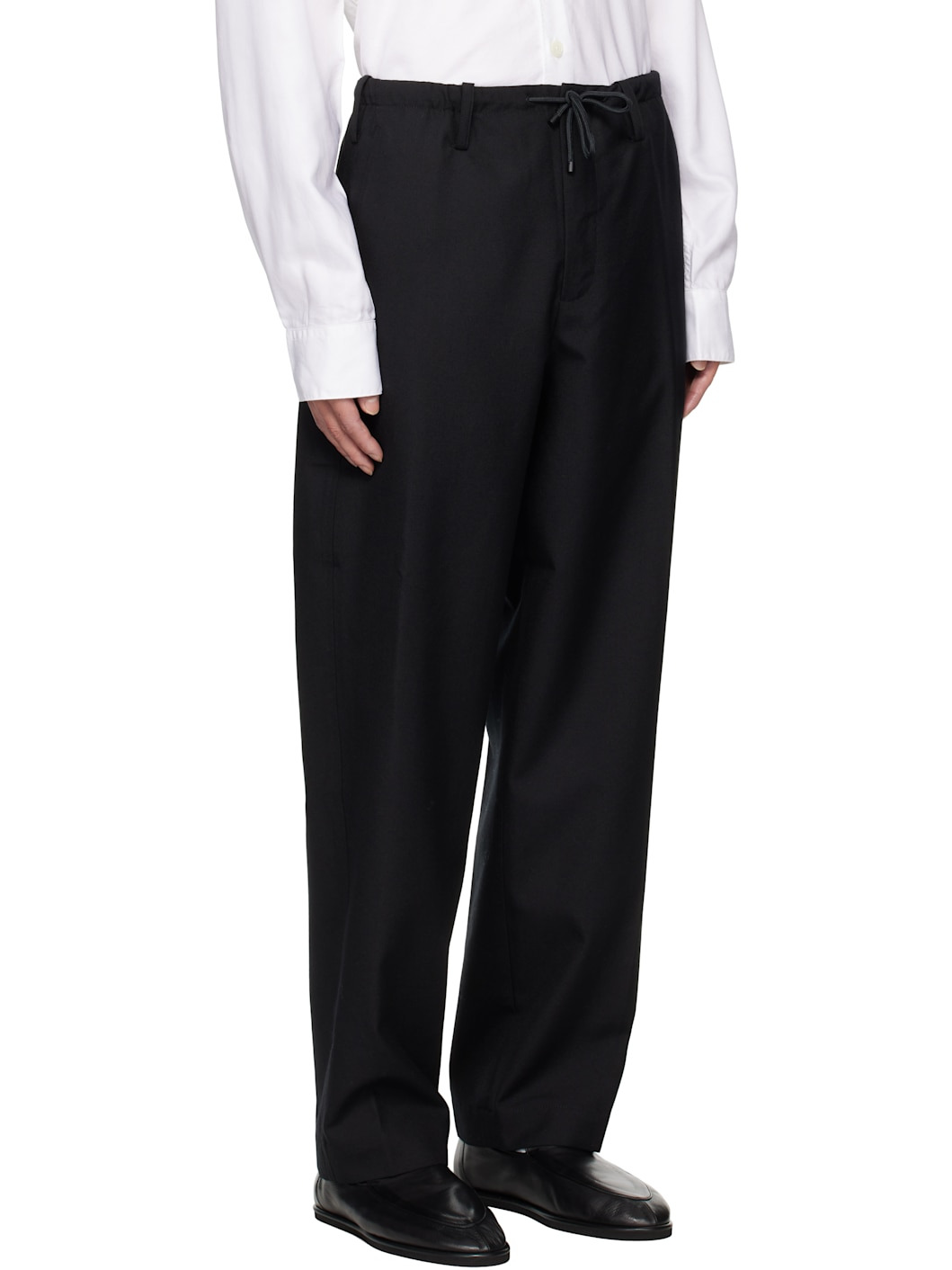 Black Drawstring Trousers - 2