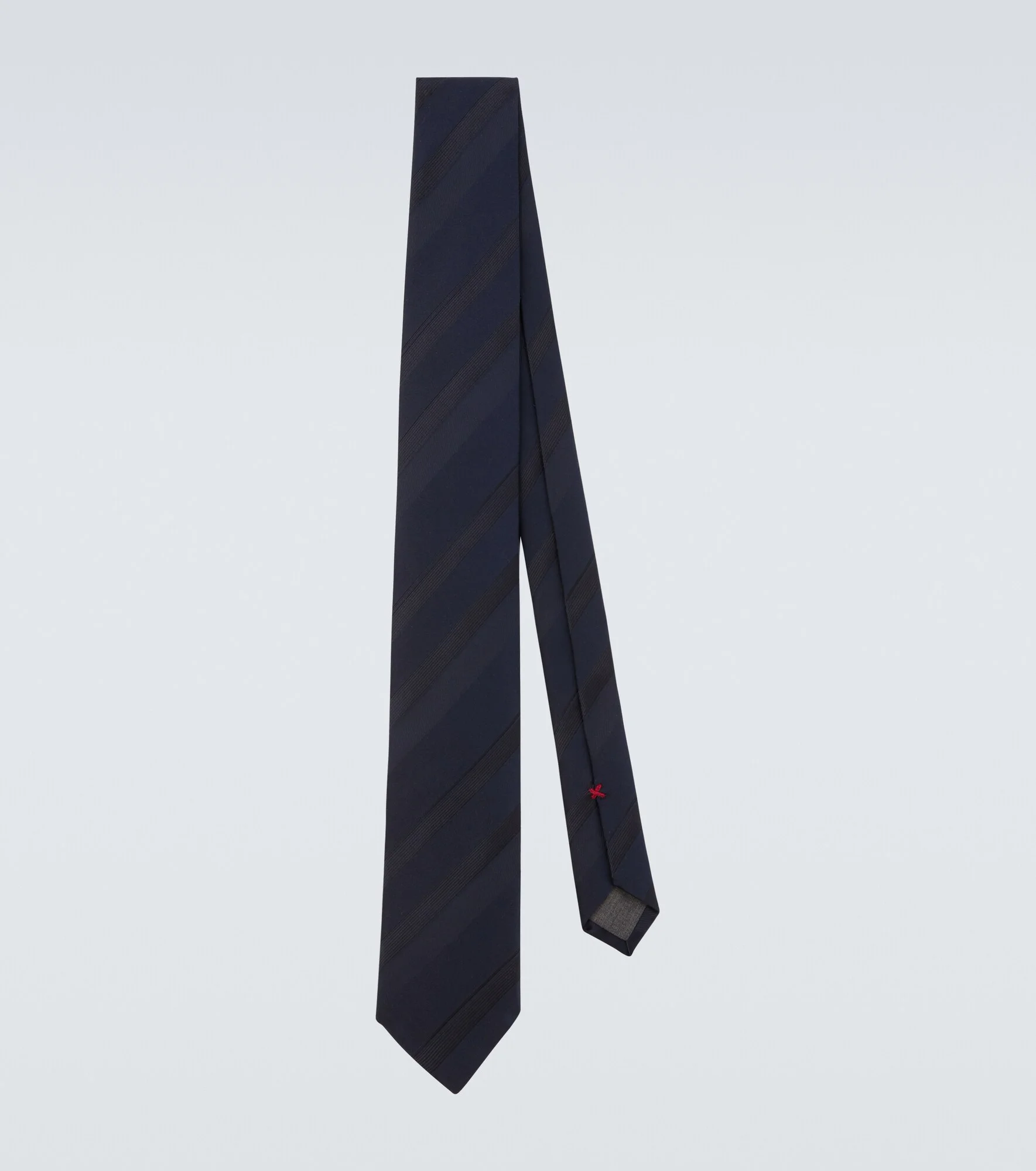 Striped silk jacquard tie - 1