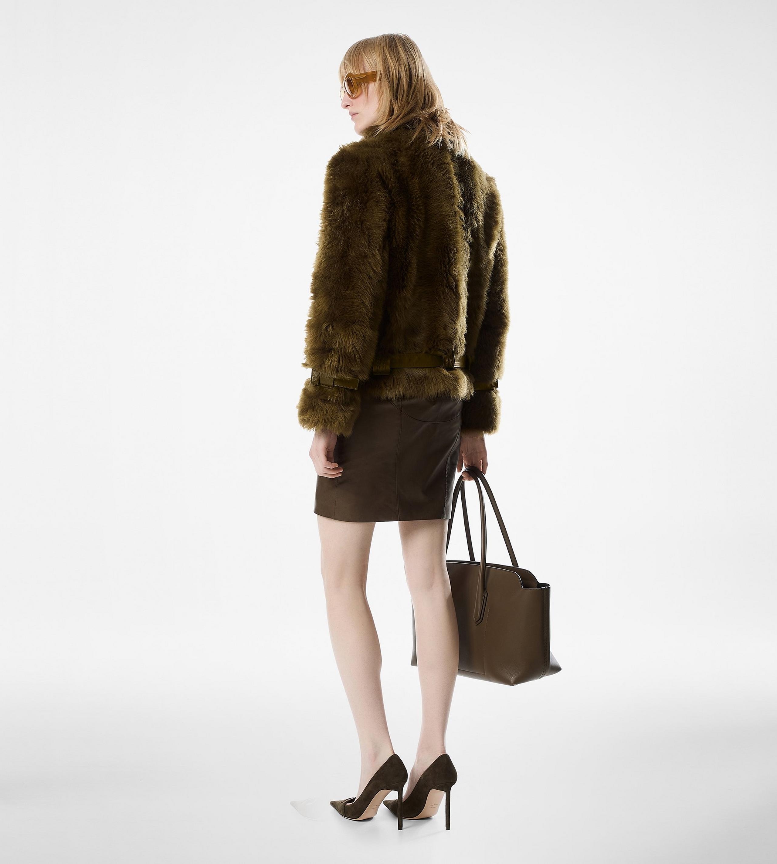 SHEARLING BLOUSON WITH LEATHER DETAILS - 4