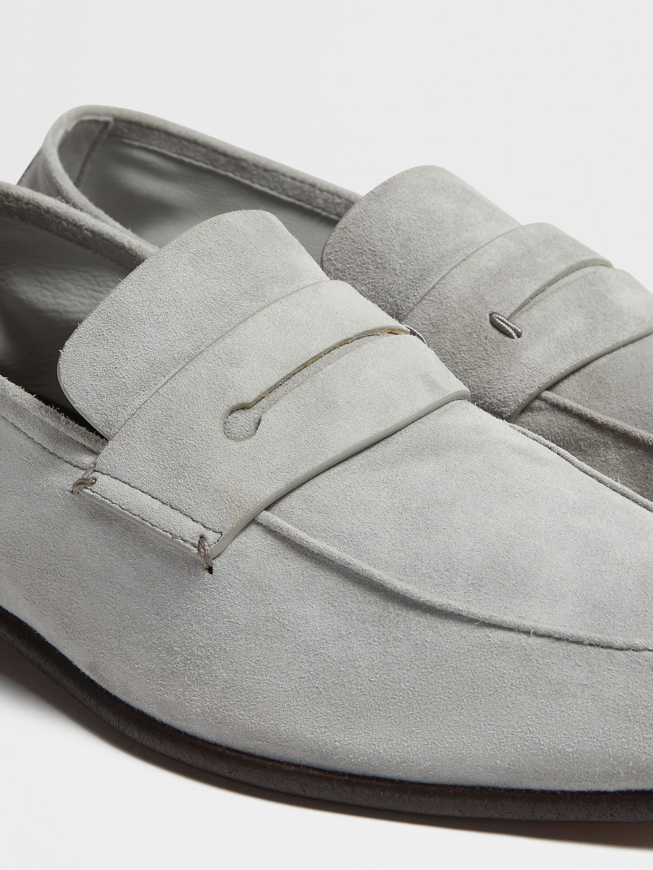 GREY MÉLANGE SUEDE L'ASOLA LOAFERS - 4