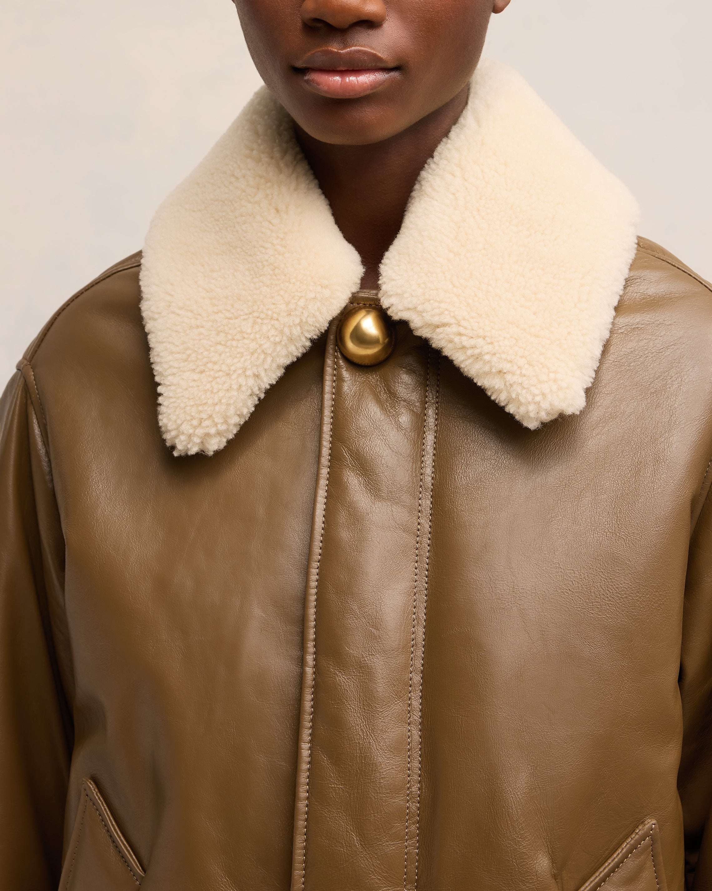 LEATHER PADDED JACKET - 4