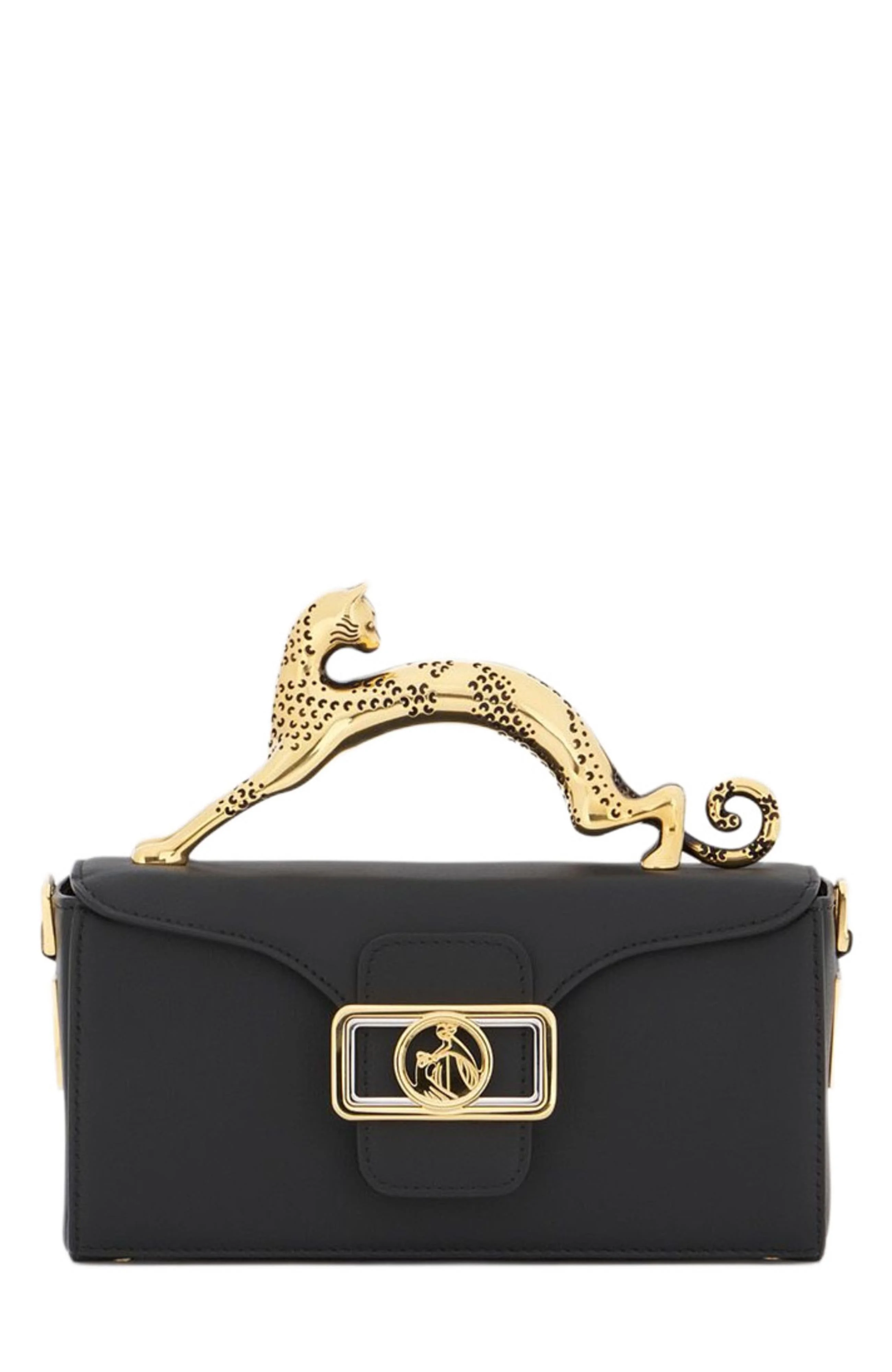 Lanvin Nano Pencil Cat Leather Bag in Black at Nordstrom - 1