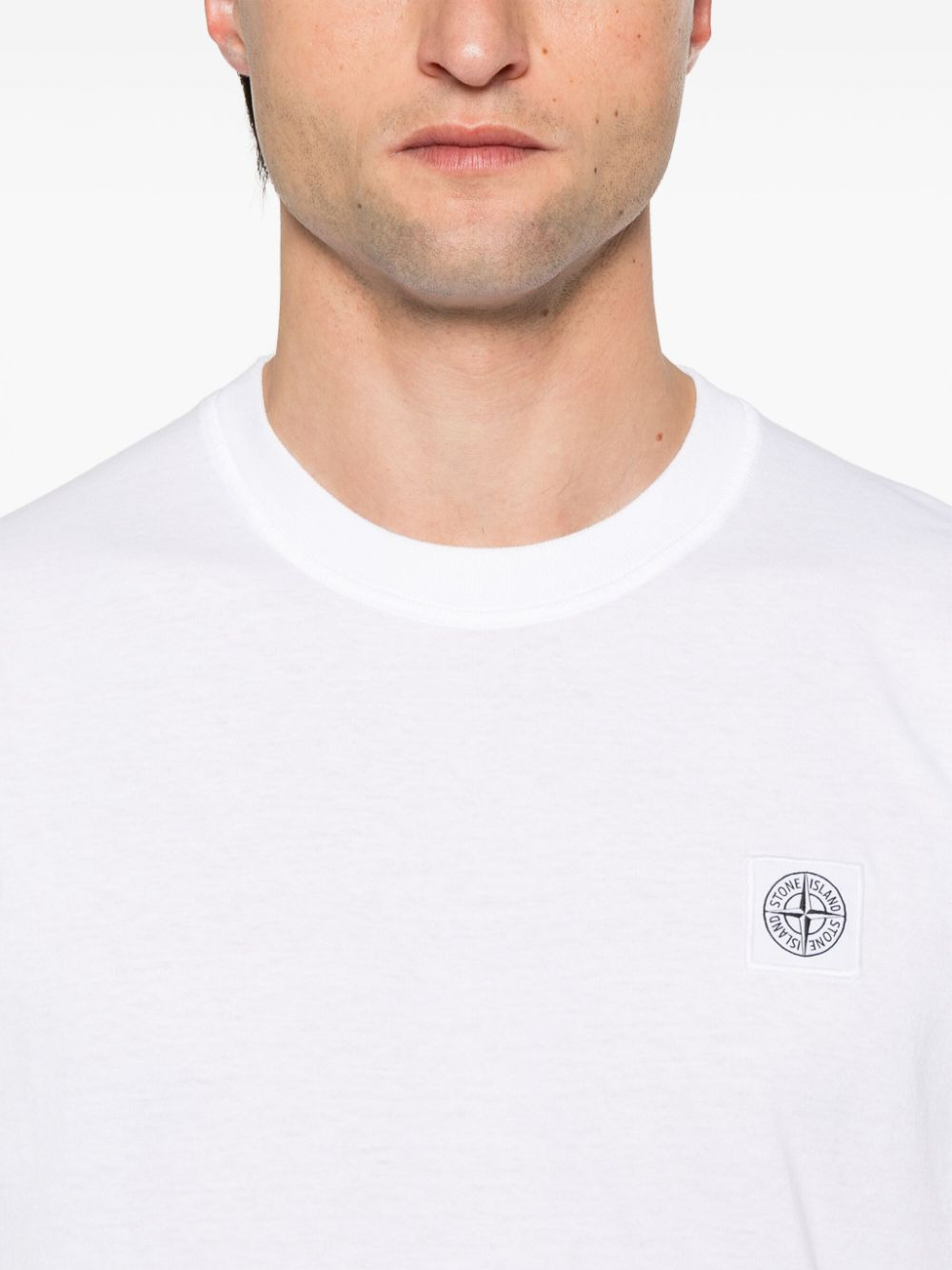 Stone Island Men Logo T-Shirt - 3