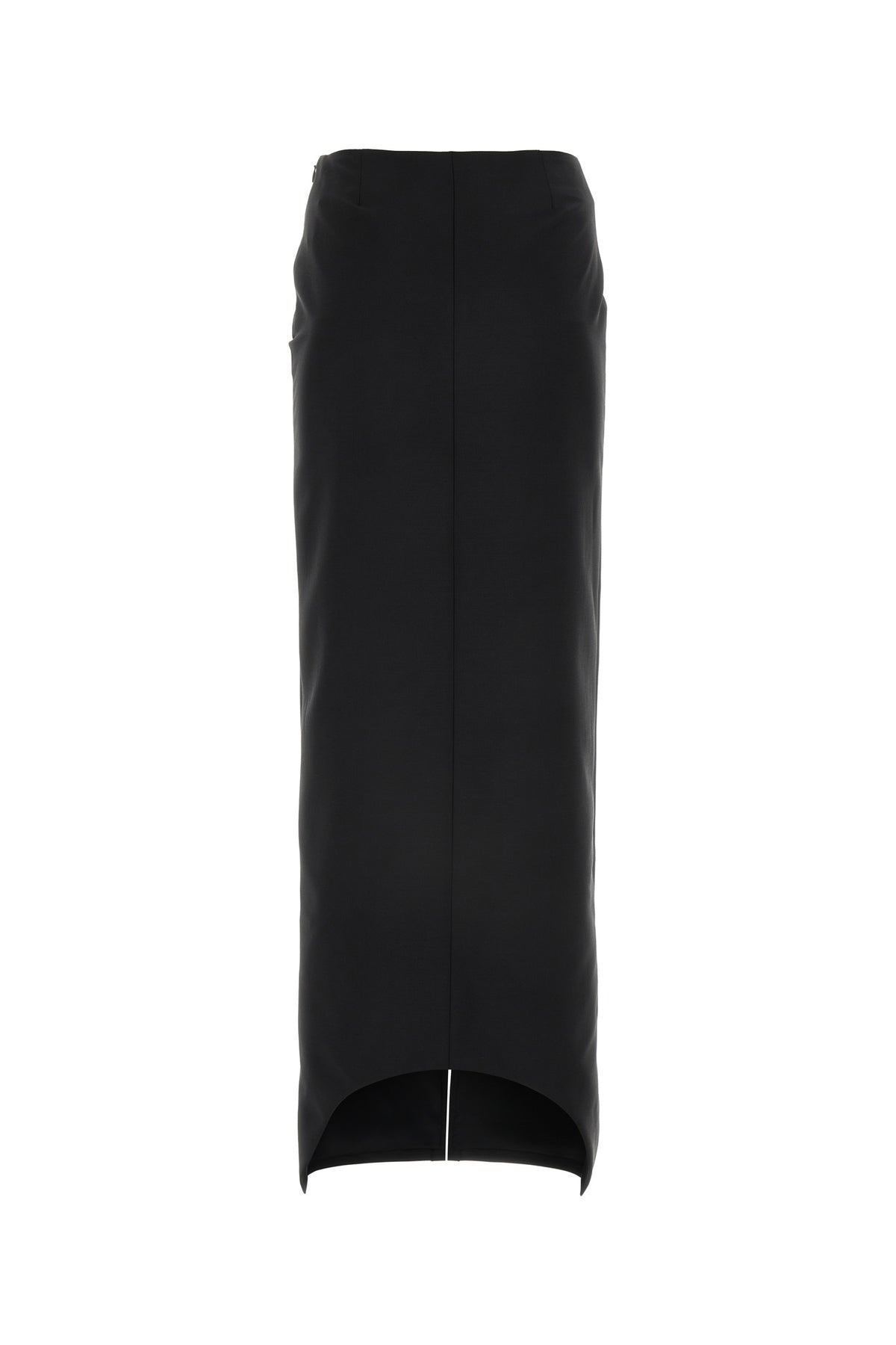 Black wool blend skirt - 2