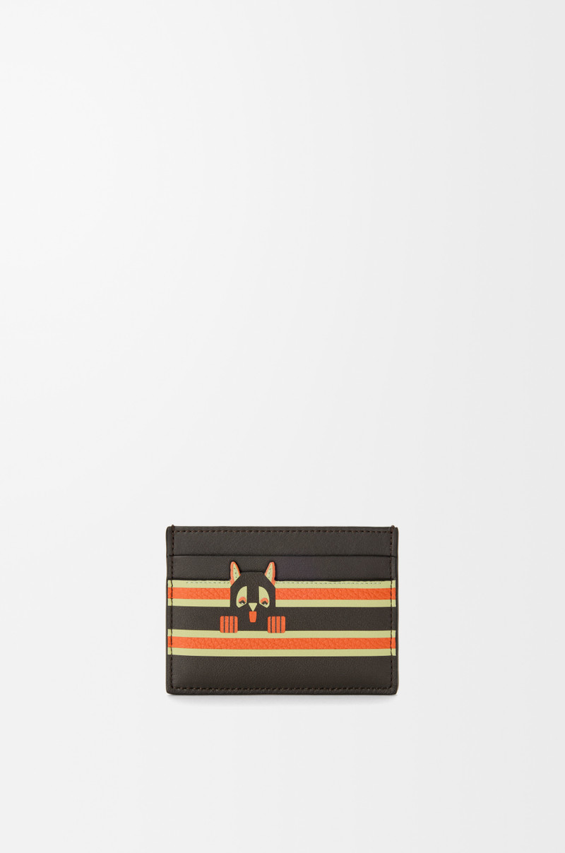 Futurist Cat plain cardholder in classic calfskin 1