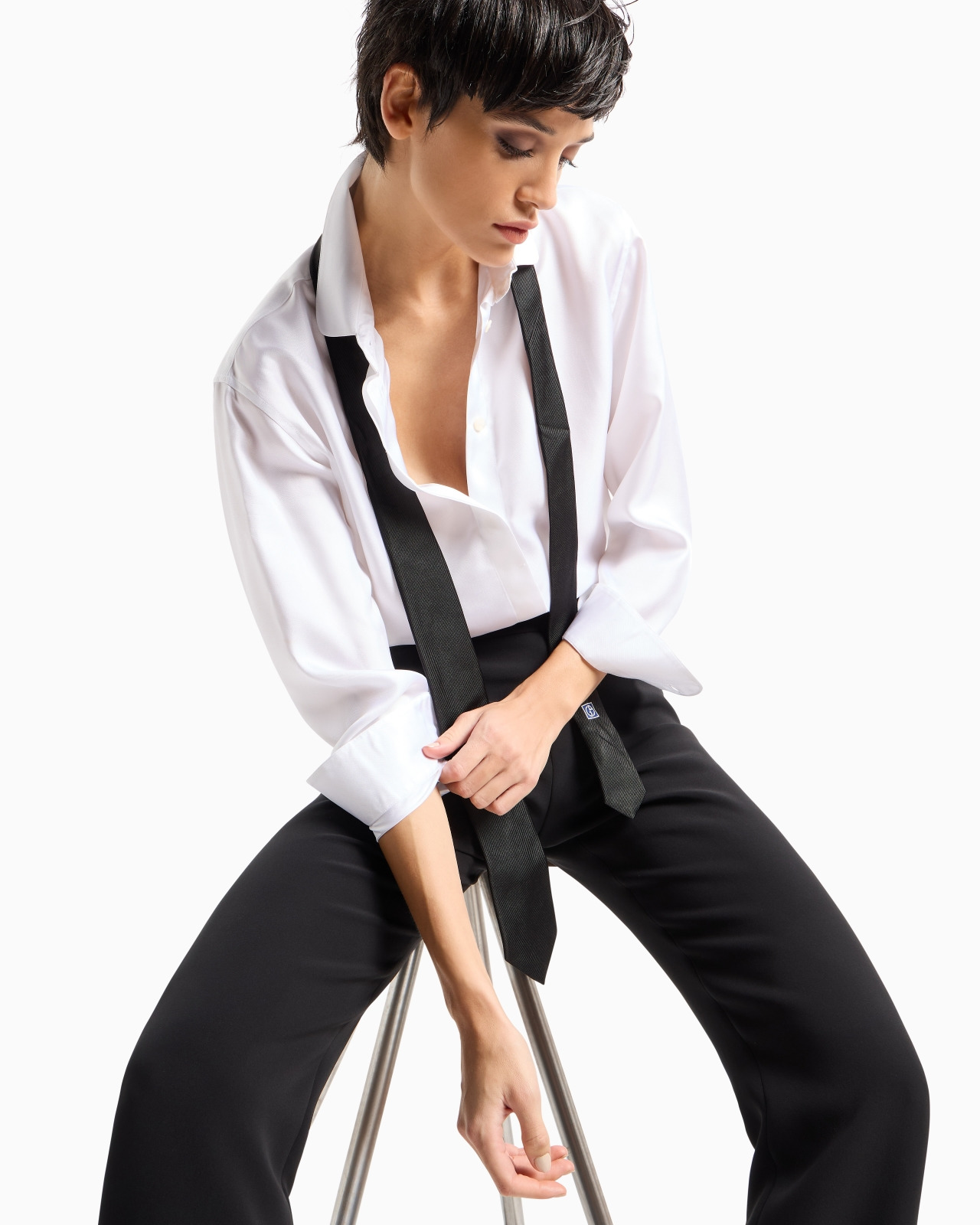 Silk twill long shirt ASV - 6