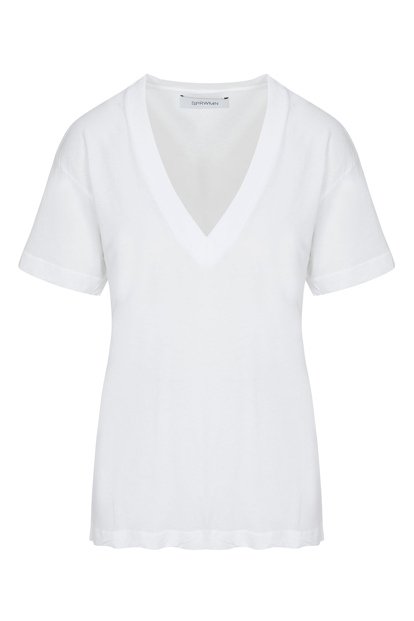 WHITE V-NECK TEE - 9