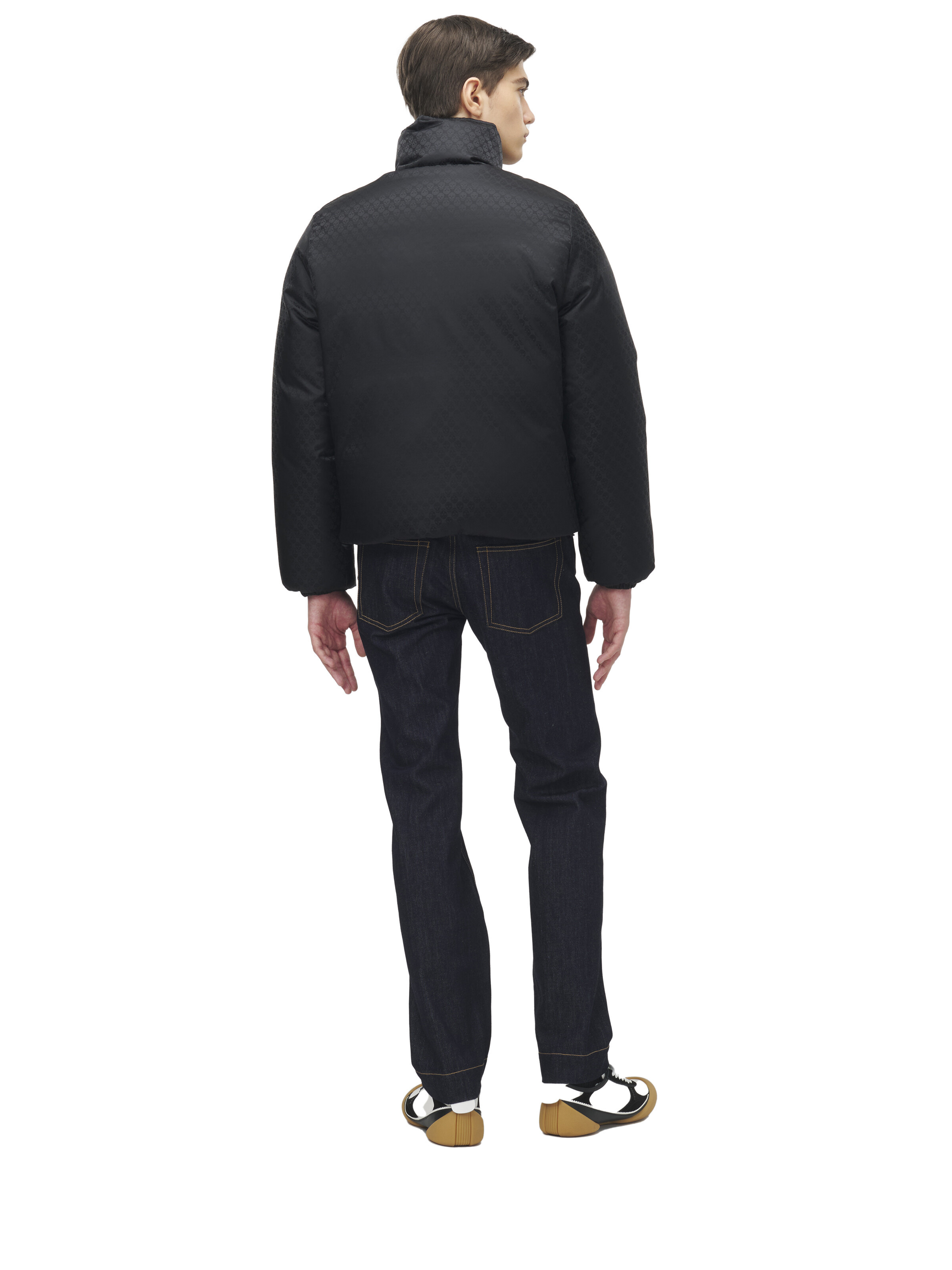 Skull Jacquard Puffer Jacket - 4