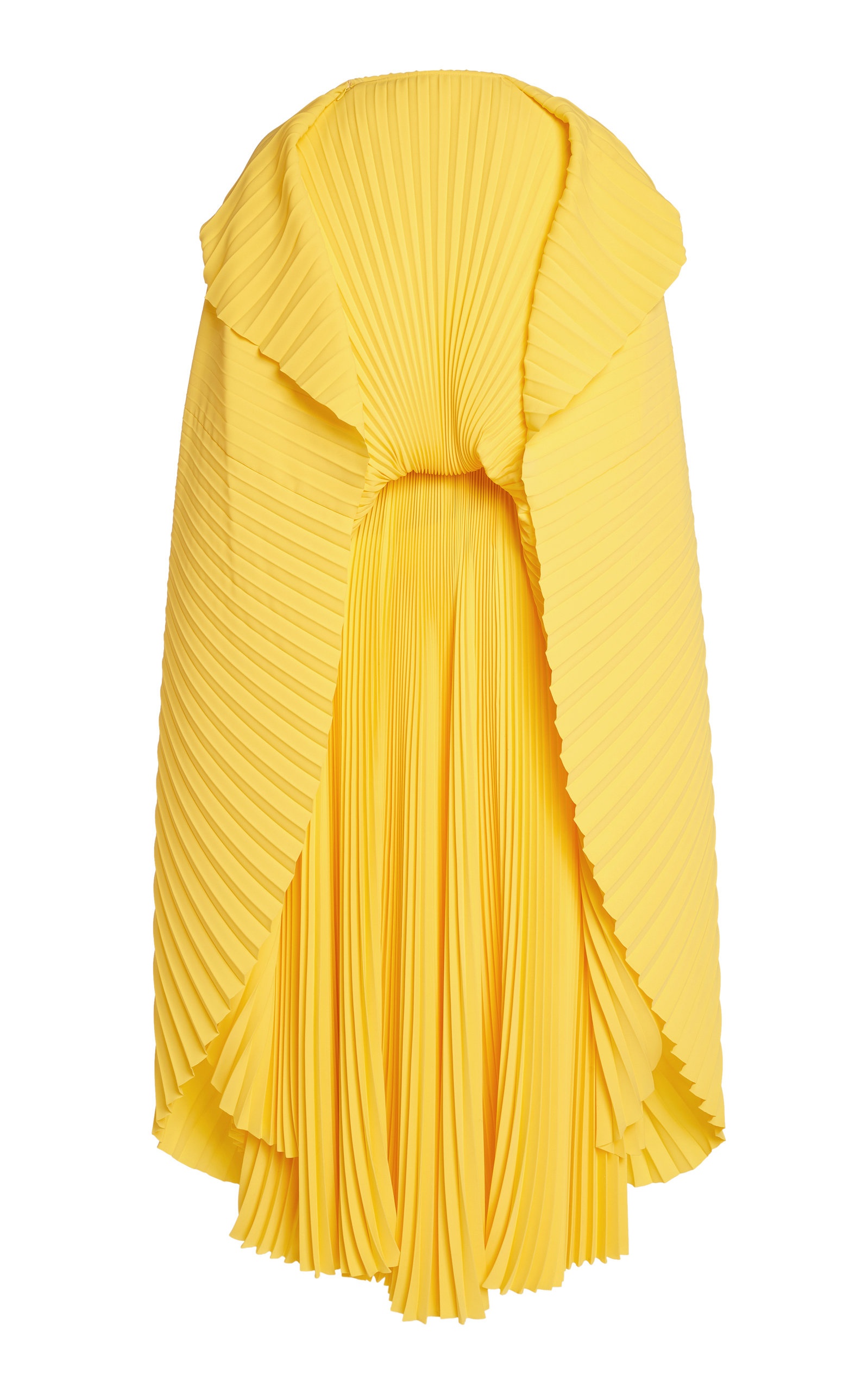 Pleated Crepe Maxi Dress yellow - 6