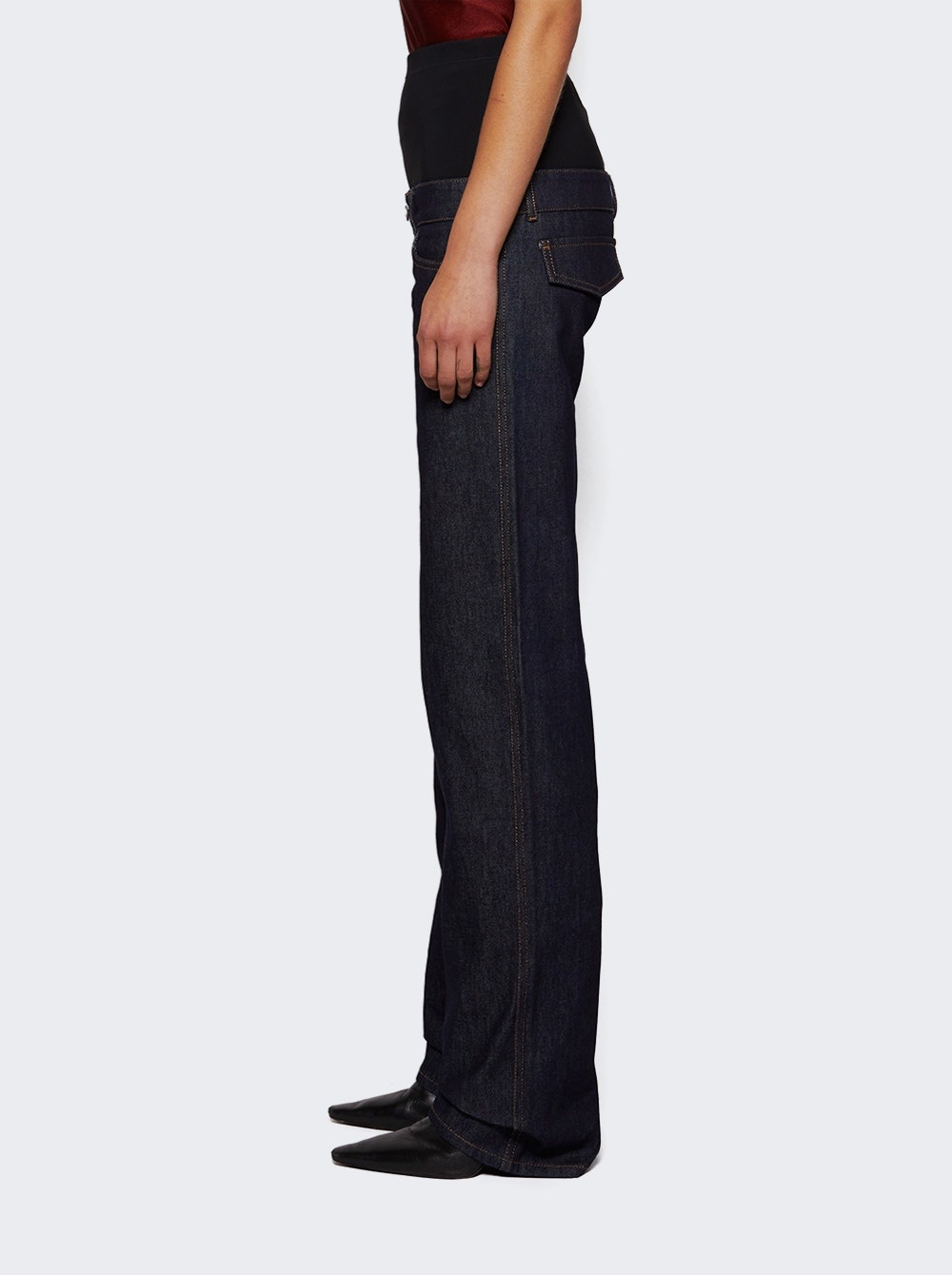 Jersey Hybrid Denim Trousers Raw Blue - 4