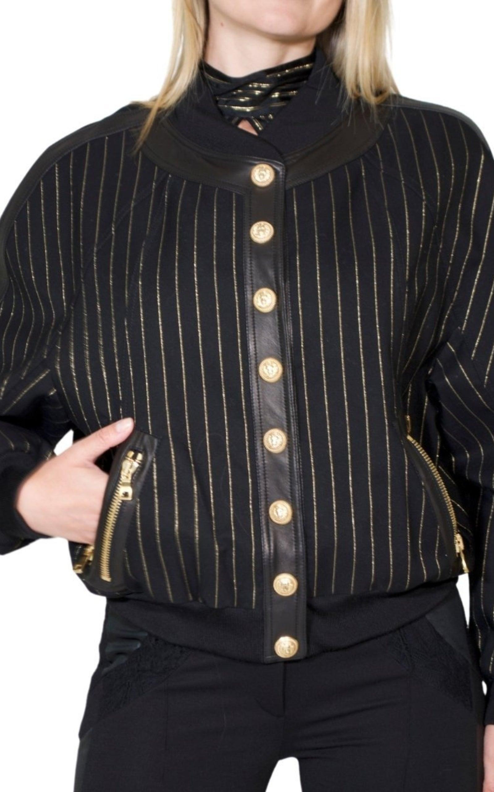 Striped Cotton Teddy Jacket - 2