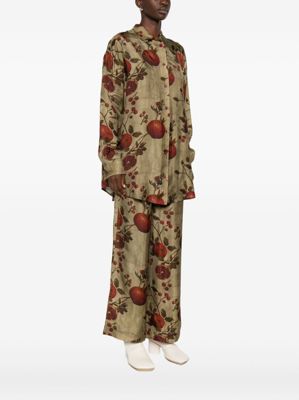 pomegranate-print shirt - 3